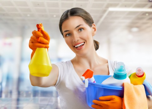 Commercial cleaning team servicing a Bayswater office lobby