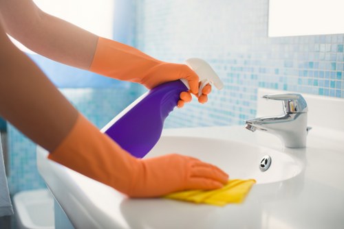 Local cleaners carrying out deep cleaning in Bayswater office